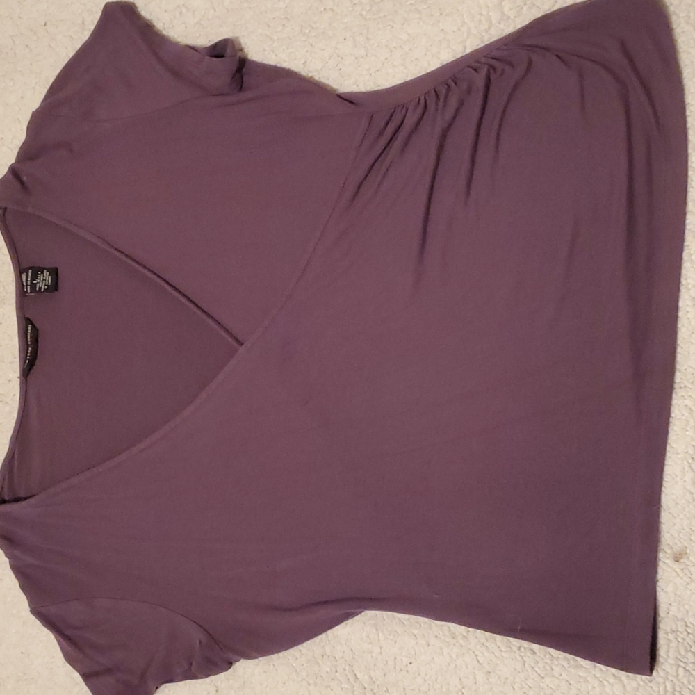 New York & Co purple crossover front top